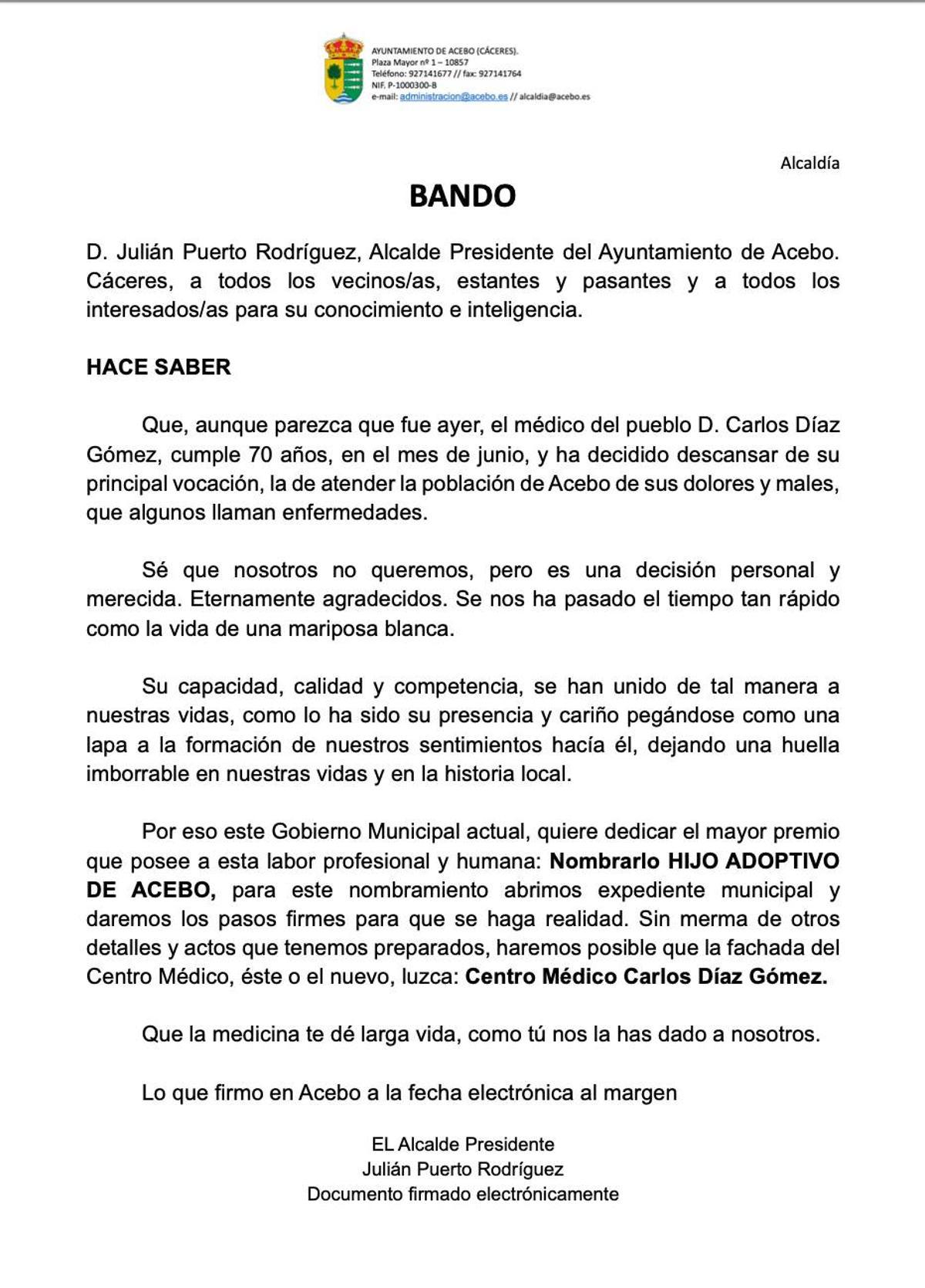 Bando completo.