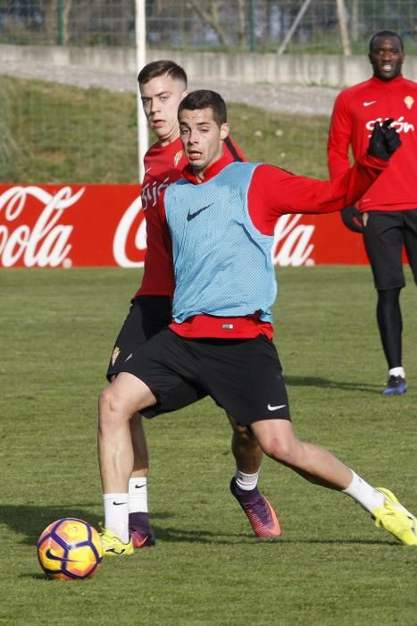 Entrenamiento del Sporting en el segundo día del año