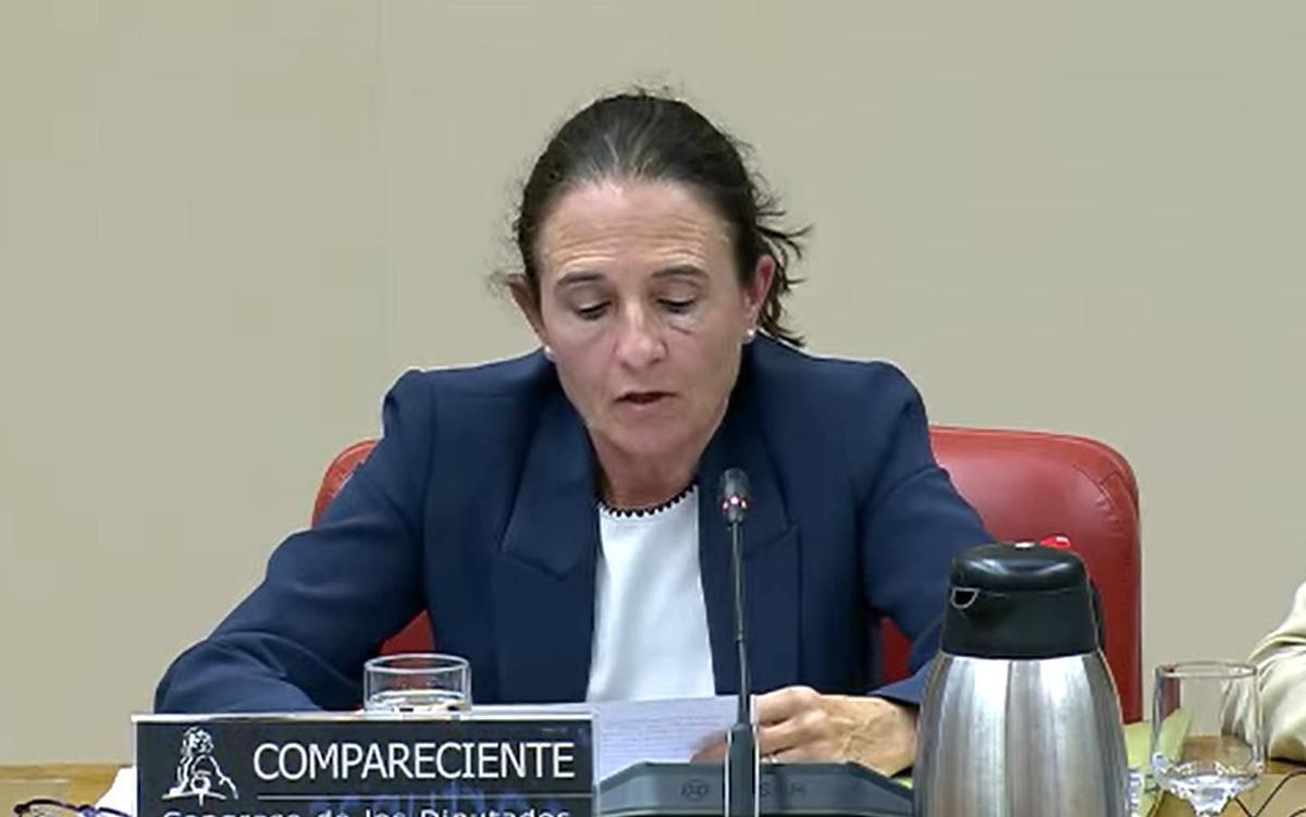 La general Loreto Gutiérrez, directora del Departamento de Seguridad Nacional, en una comparecencia en el Congreso.