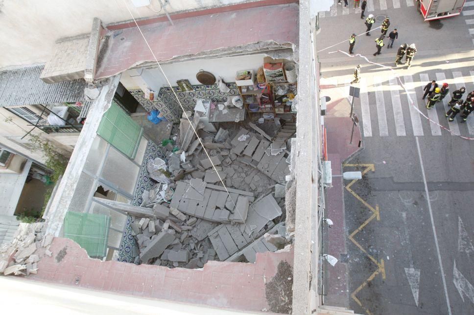 Derrumbe de una casa en Murcia