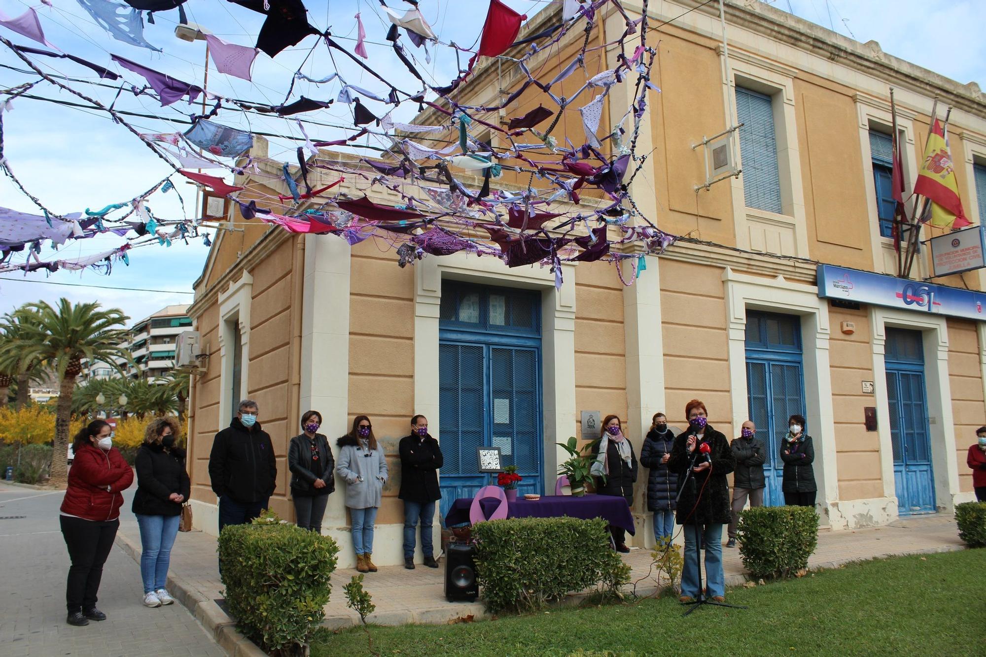 Lectura del manifiesto contra la violencia machista en Jumilla