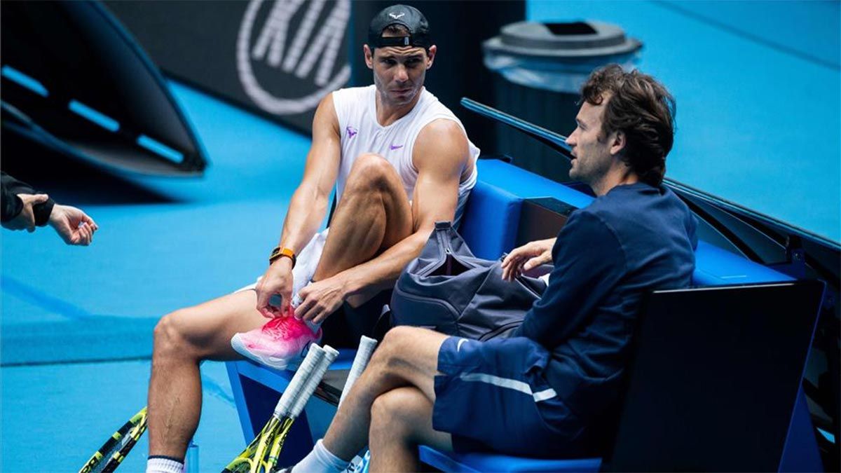 Nadal y Moyá, en el pasado Open de Australia