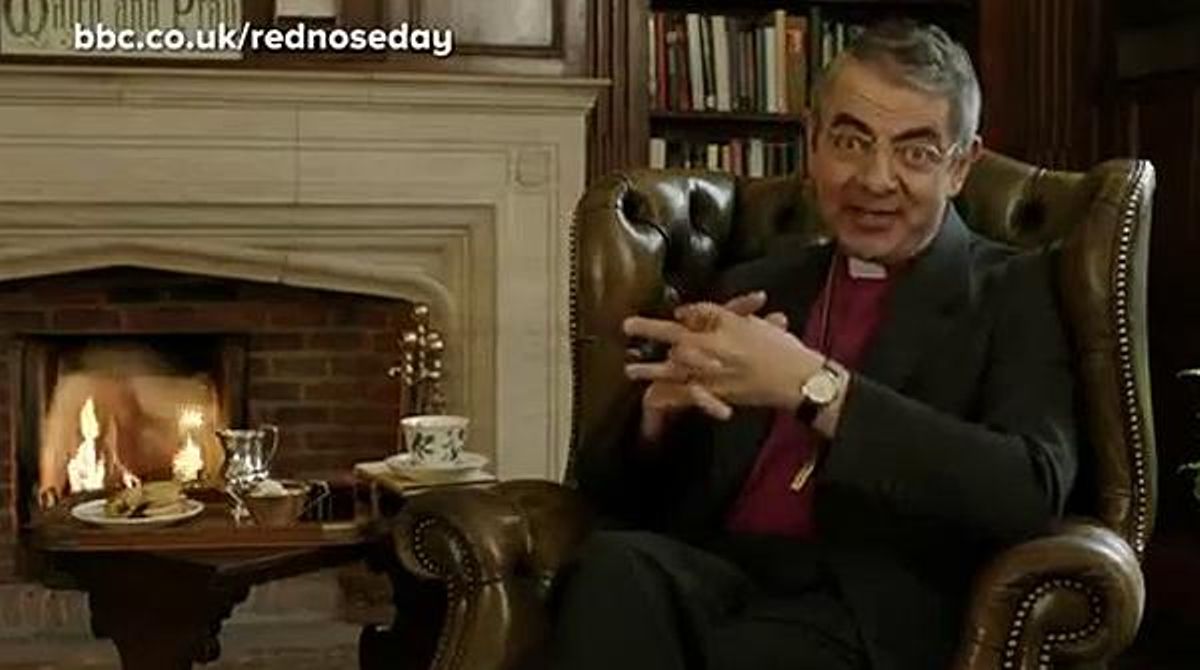 Atkinson va imitar l’arquebisbe de Canterbury a la BBC.