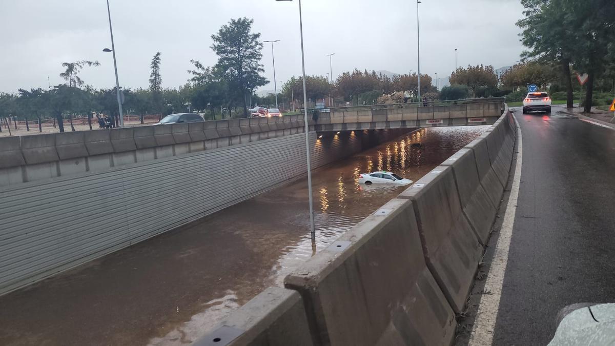 Inundaciones en la ronda norte de Castelló