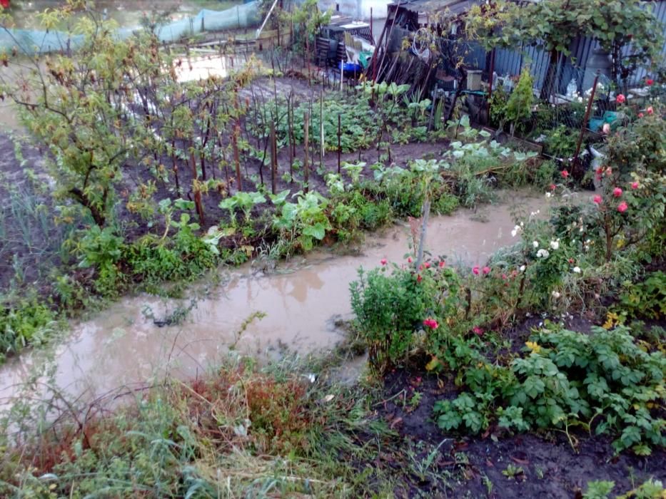 Inundaciones causadas por los chaparrones.