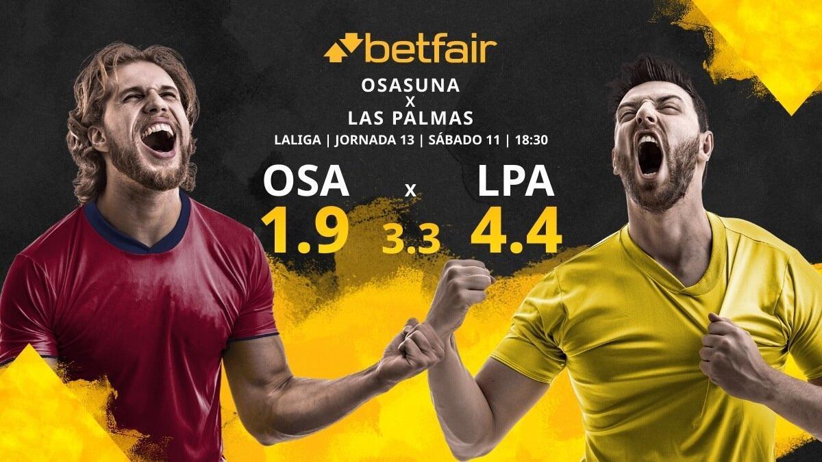 CA Osasuna vs. UD Las Palmas: horario, TV, estadísticas, clasificación y pronósticos