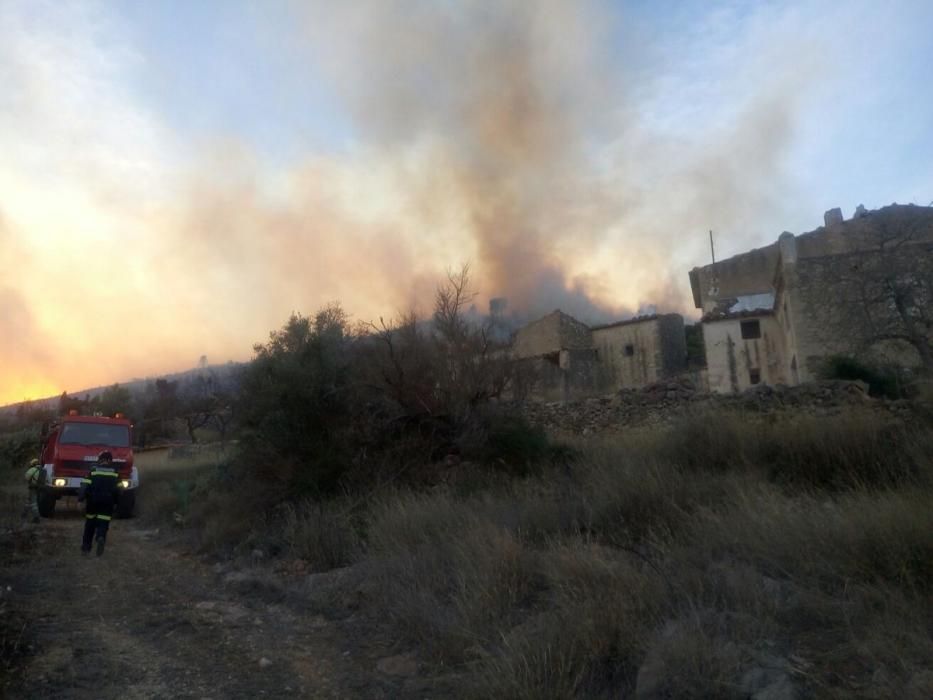 Incendio forestal en Culla