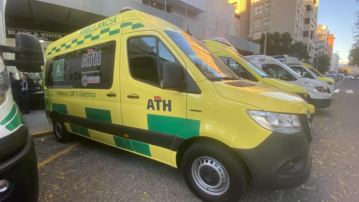 Una de las ambulancias de Tenorio que, actualmente, presenta servicio en Andalucía.