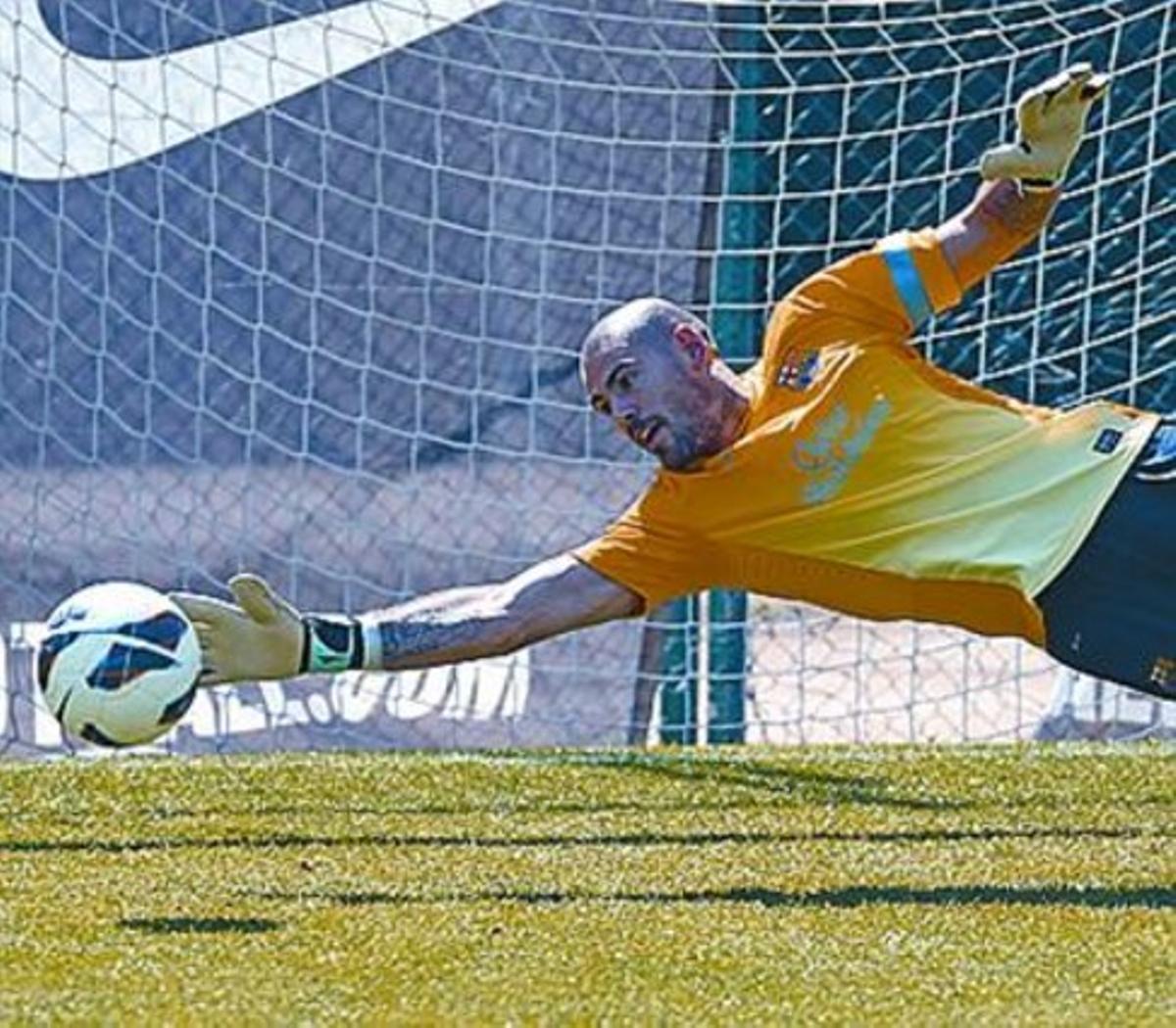Valdés, en un entrenament.