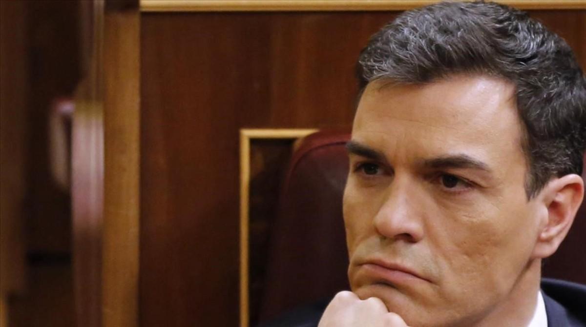 Sánchez, durante su fallido debate de investidura, el pasado 4 de marzo.