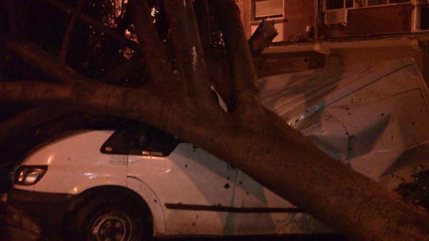 Los daños a los coches han sido muy graves en algunas zonas de Málaga.