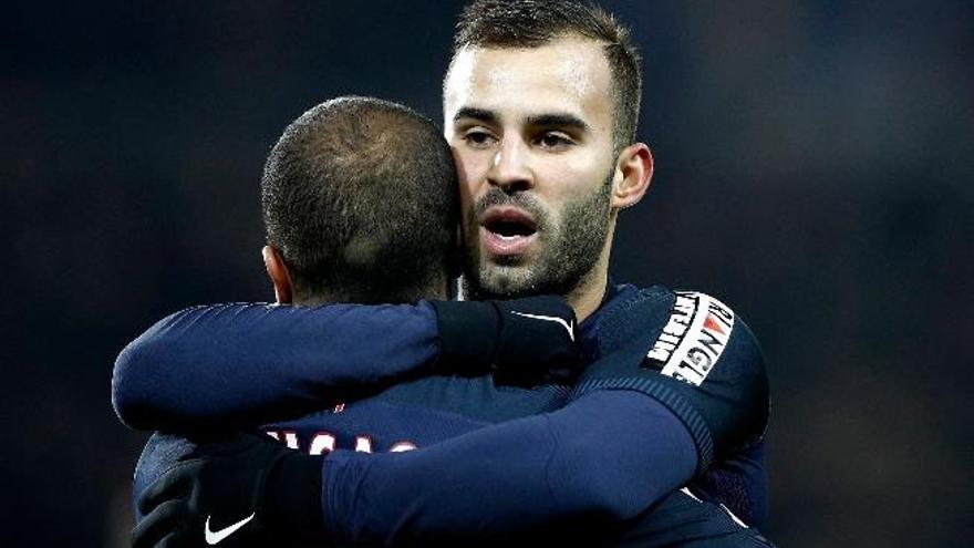 Jesé Rodríguez celebra uno de sus dos tantos en el PSG.