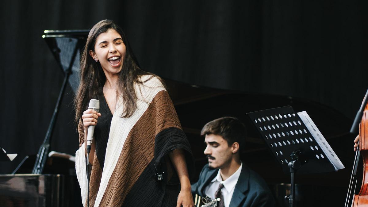 Madalena Caldeira en uno de sus conciertos.