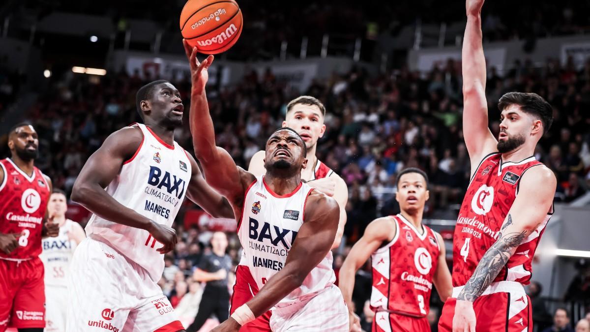 Casademont Zaragoza y Baxi Manresa lucharon en sus aspiraciones por estar en la próxima Copa del Rey