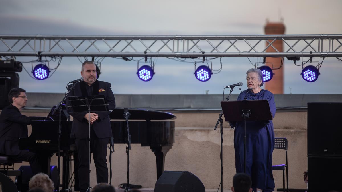 María Galiana, junto a Luis Santana, ayer en su actuación en Zamora