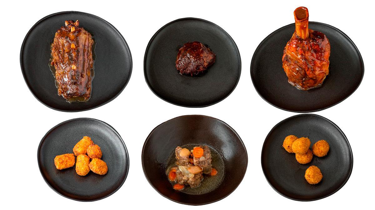 Selección de platos confitados y croquetas gourmet de Txogitxu