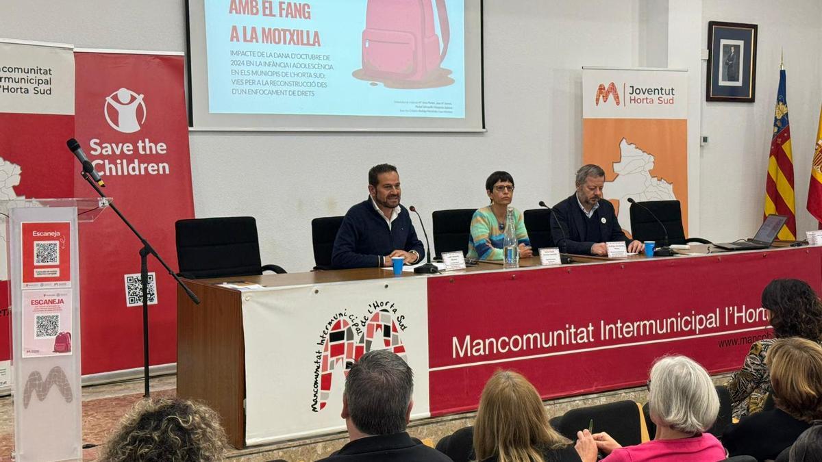 Presentación del estudio de impacto de la dana en la infancia en la Mancomunitat de l'Horta Sud.