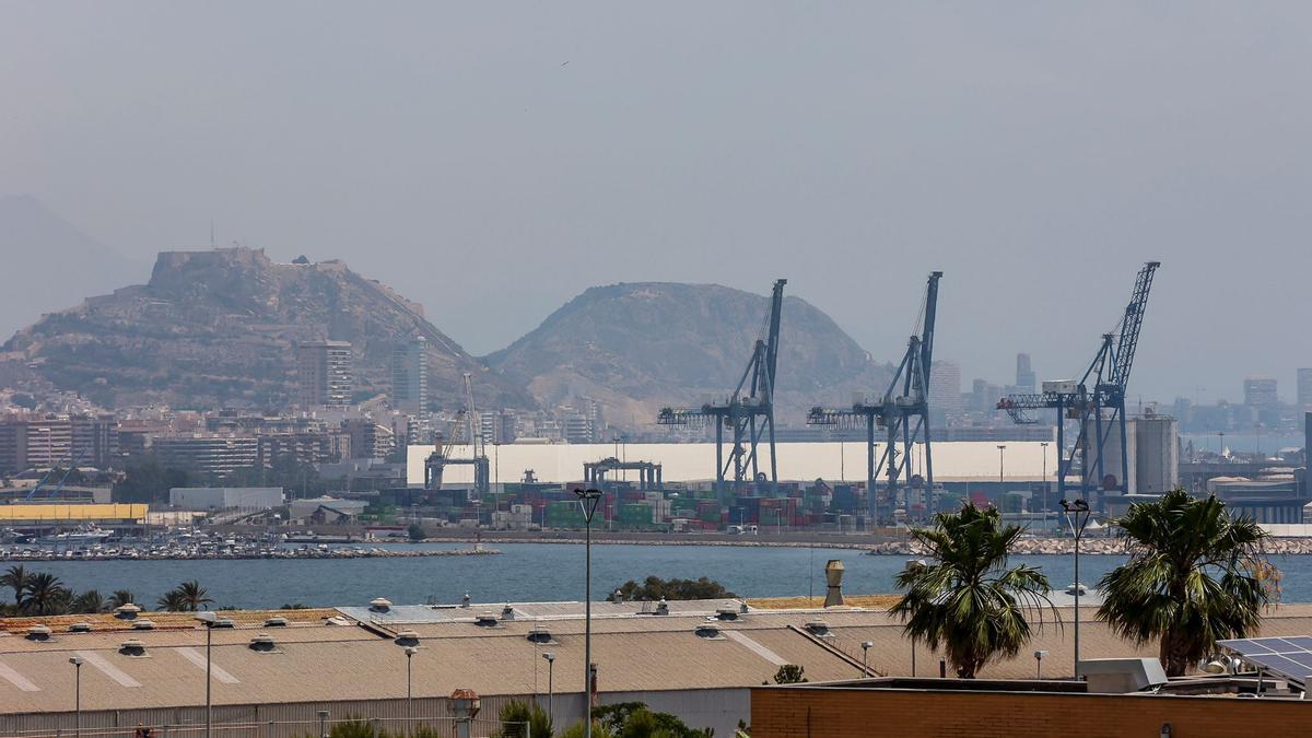 Vista general de la terminal de contenedores del puerto.