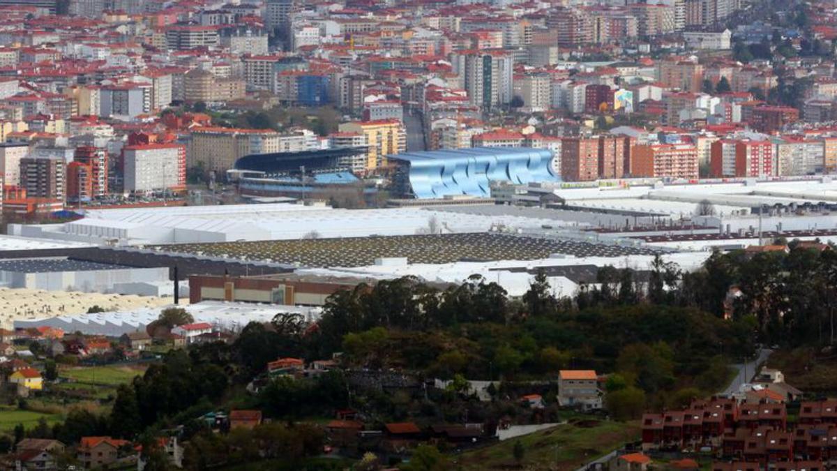 Vista aérea de la planta de Stellantis Vigo.