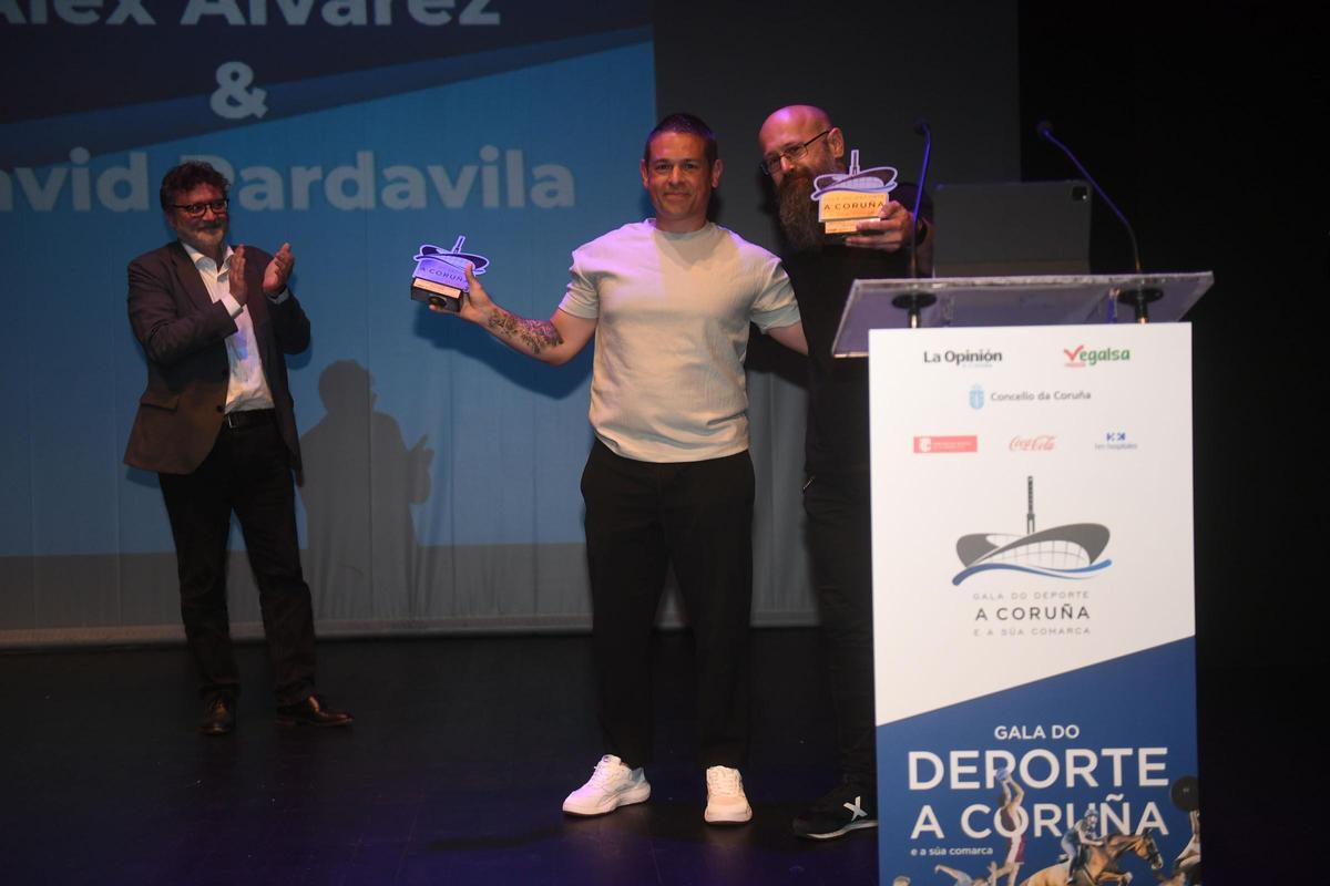 Álex Álvarez y David Pardavila, en la Gala do Deporte da Coruña del año pasado.