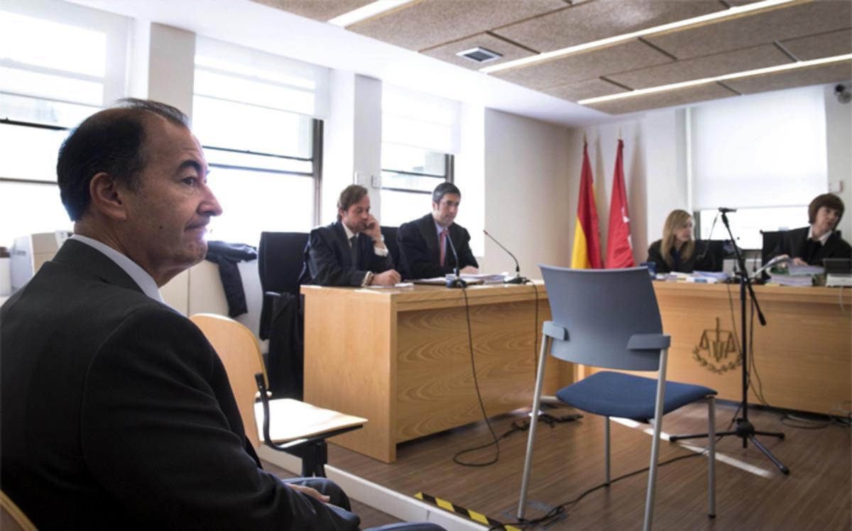 Eduardo Fernández de Blas, durante la vista por la demanda presentada por un grupo de socios contra el club por el cambio de estatutos respecto a los requisitos para ser presidente el 22 de noviiembre de 2015