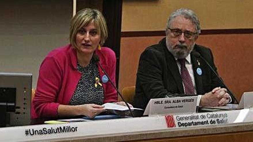 Joan Guix, secretari de Salut Pública, i Alba Vergés, consellera de Salut