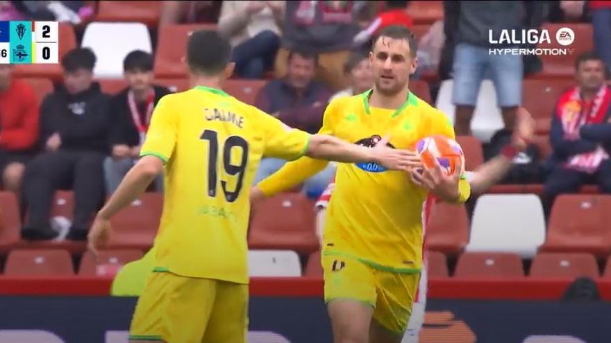 El 2-1 del Deportivo en el Sporting 2-1 Deportivo de la jornada 39 de LaLiga Hypermotion