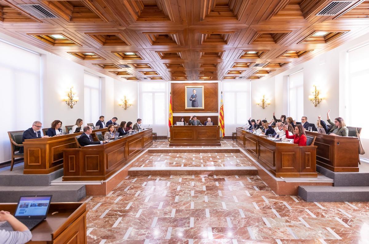 Pleno de Gandia, este viernes.
