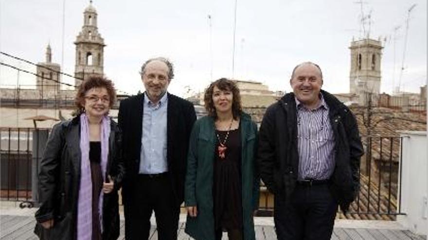 Celia Sánchez-Mústich, Joan Nogué, Raquel Ricart y Francesc Adrià, ayer tras conocer el fallo.