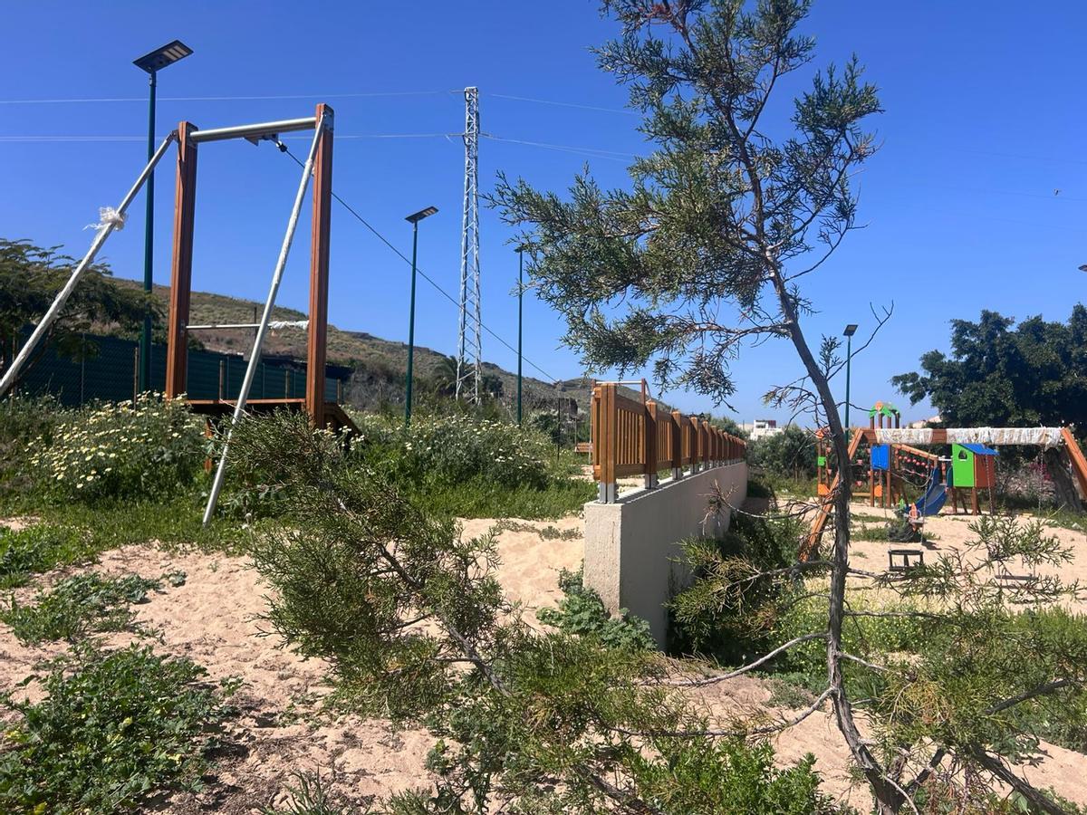 La maleza se ha apoderado del parque.
