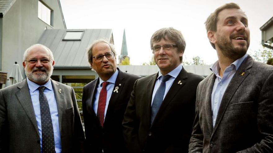 Puig, Torra, Puigdemont y Comín, en una imagen de 2018.