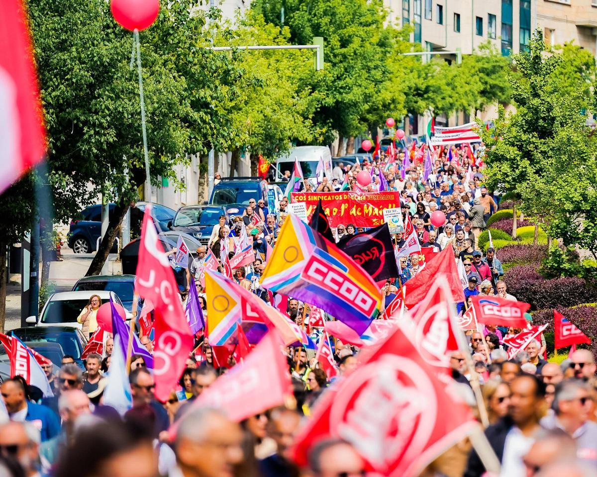 Primero de Mayo en Vigo: por la paz, mejores salarios y vivienda digna