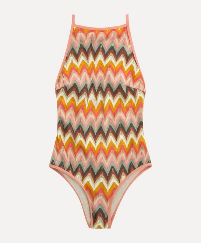 Bañador de crochet en zig zag, de Oysho