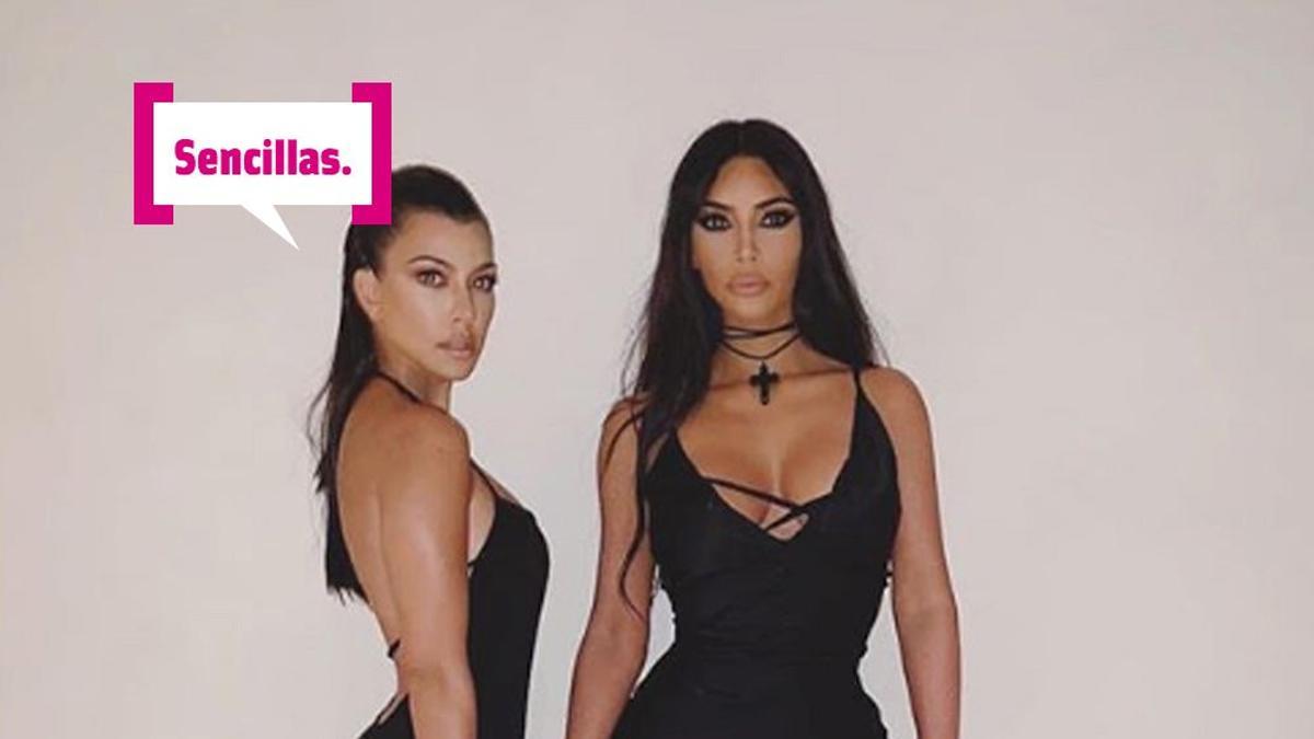 Kim y Kourtney Kardashian sencillas