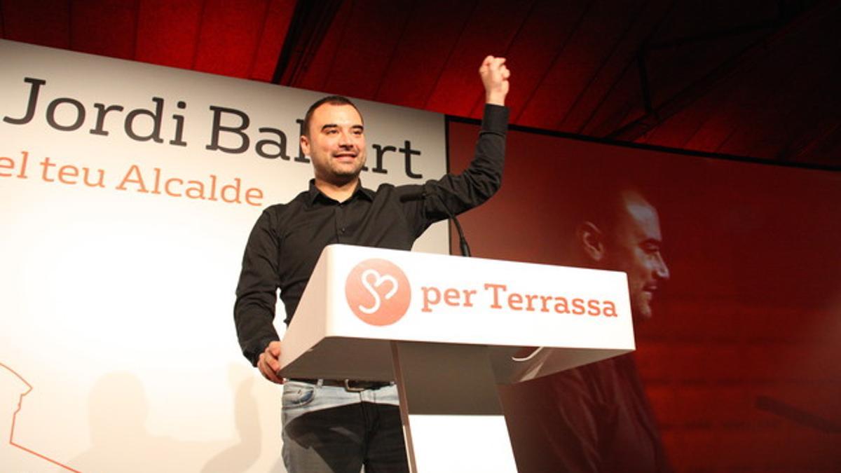 El alcalde de Terrassa, Jordi Ballart, en su presentación como candidato del PSC