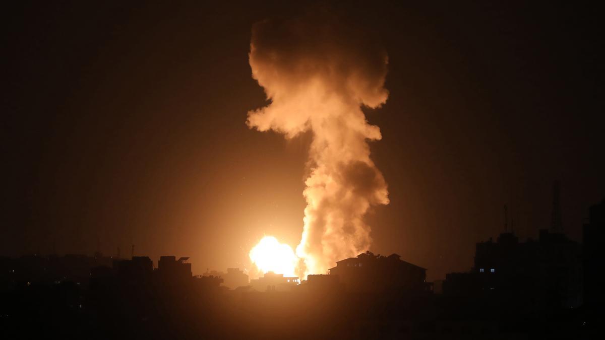 Imágenes de archivo de un ataque en la Franja de Gaza.
