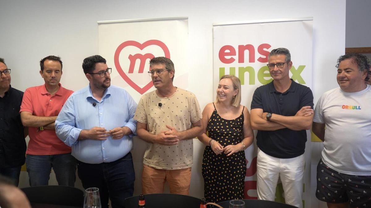 Jorge Rodríguez, Natàlia Enguix, David García, Toño Carratalà, Toni González y Jordi Vila, en el Palomar.