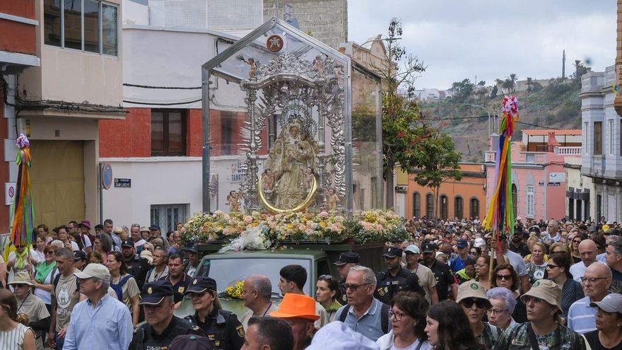 El regreso de la Virgen del Pino a Teror, en imágenes