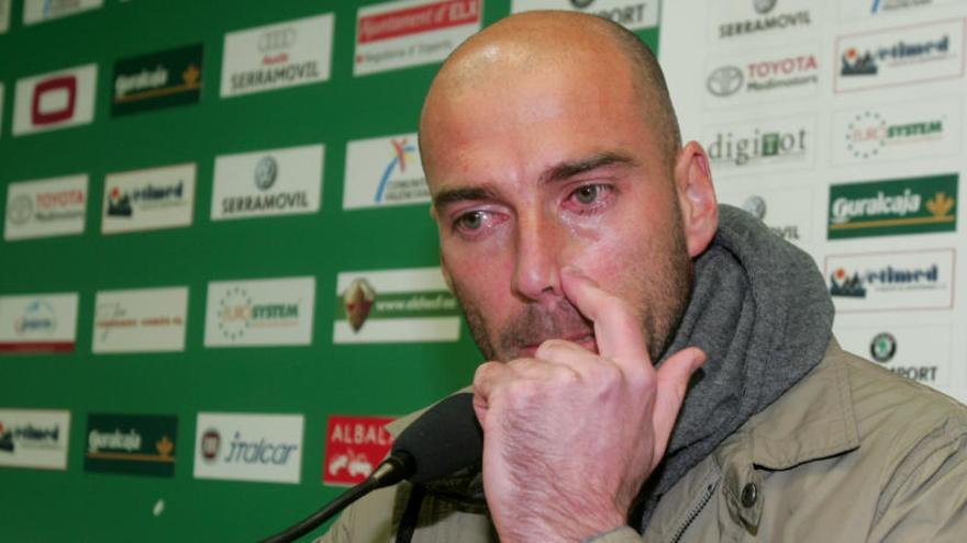 Willy Caballero, emocionado, el día de su despedida como jugador franjiverde