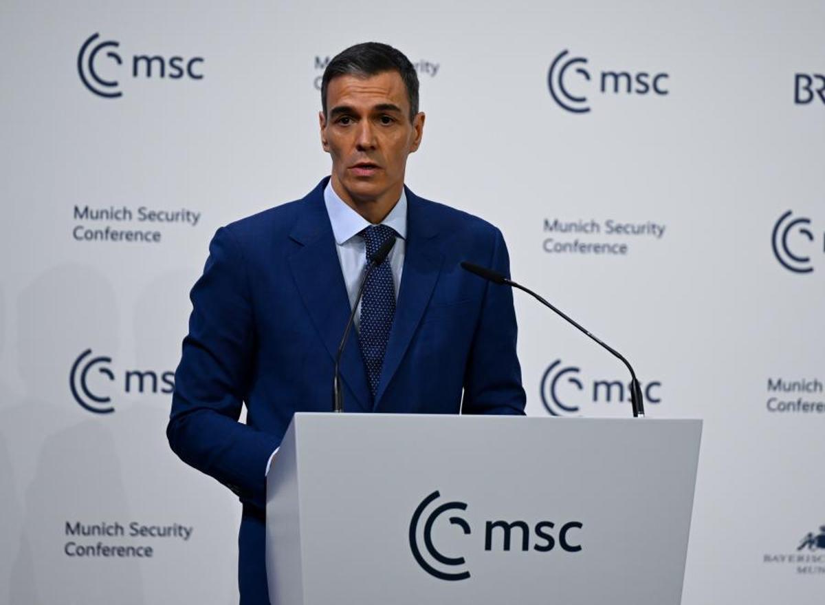 Pedro Sánchez, el pasado sábado en la Conferencia de Seguridad de Múnich.