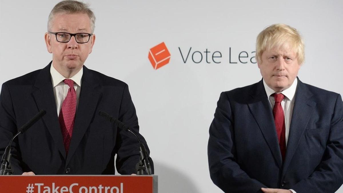 Michael Gove (izquierda) y Boris Johnson durante la pasada campaña.