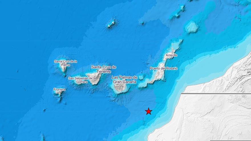 Imagen en la que se puede ver la localización del terremoto.