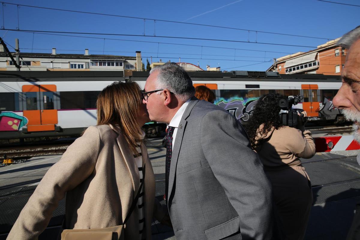 Acto de presentación del inicio de las obras para el soterramiento de las vías del tren de la R2 de Rodalies en Montcada i Reixac