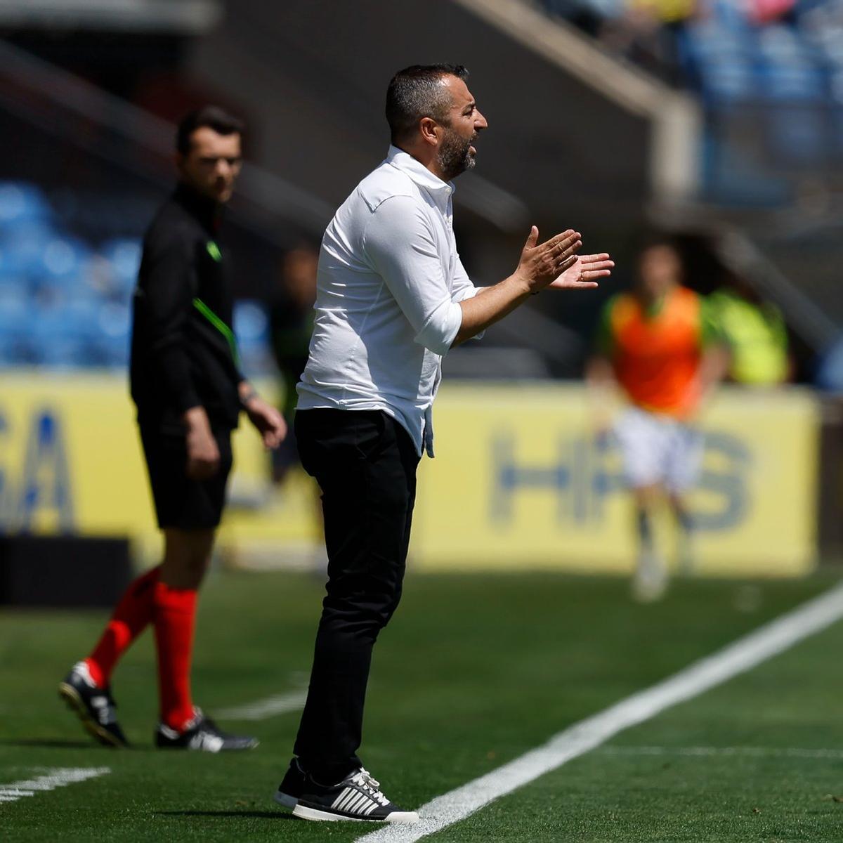 Diego Martínez, en el Estadio de Gran Canaria.