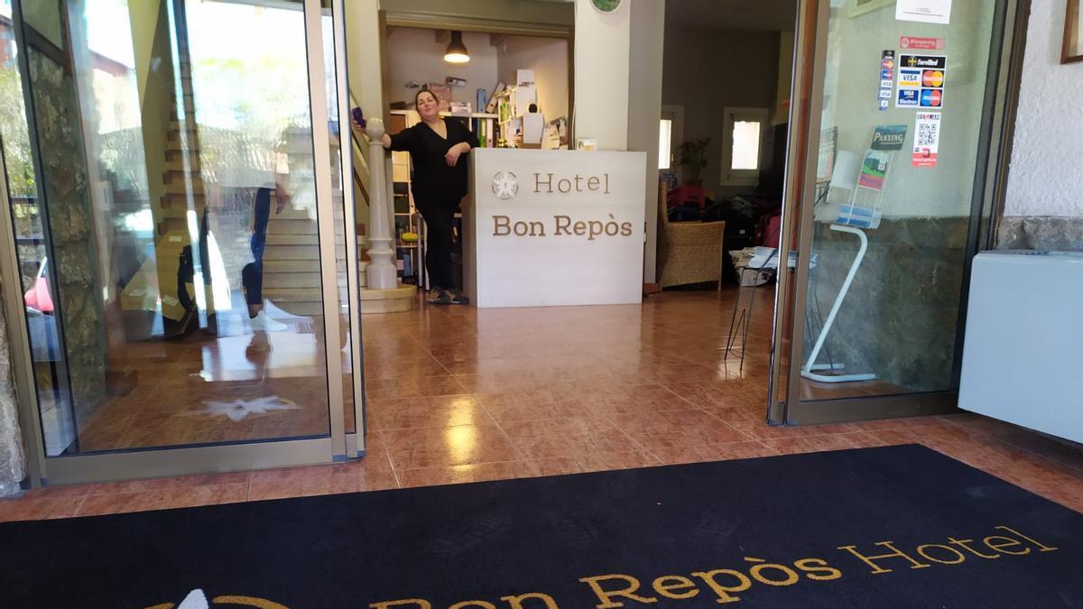 La recepció de l&#039;Hotel Bon Repòs de Bellver de Cerdanya