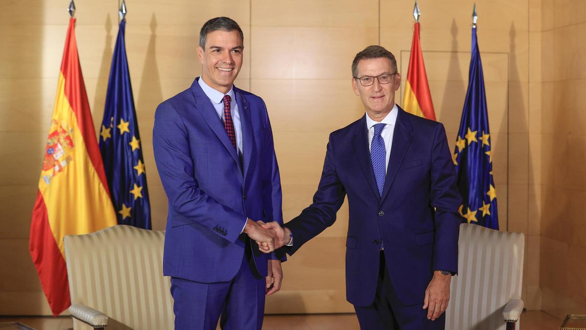 Pedro Sánchez y Alberto Núñez Feijóo