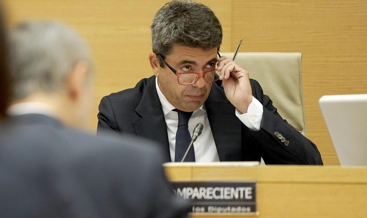 Carlos Mazón comparece en el Congreso de los Diputados en la comisión de investigación de la Dana