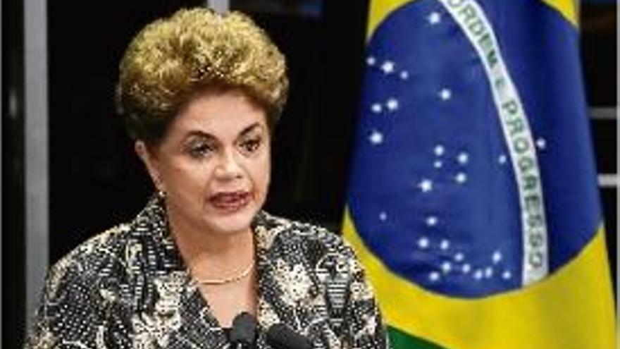 Rousseff va utilitzar un to combatiu en la seva compareixença.