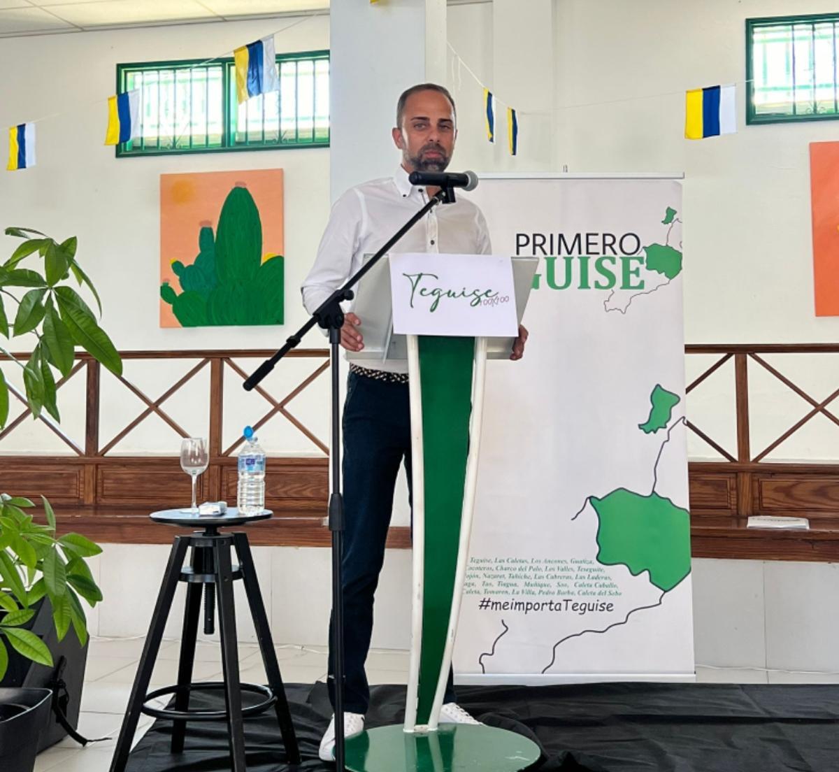 Jonas Álvarez, portavoz de Primero Teguise en el Ayuntamiento de Teguise