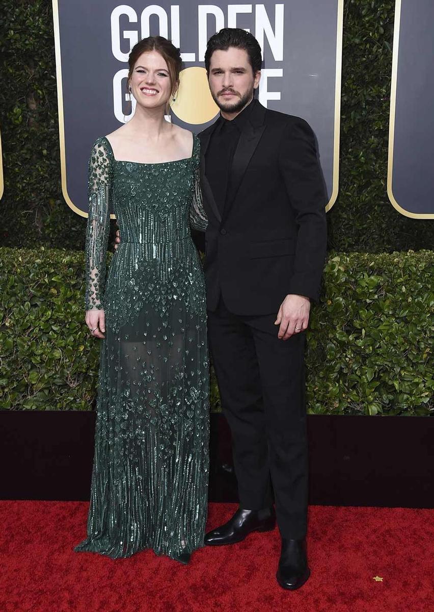 Otra de las parejas más guapas de la noche: Rose Leslie y Kit Harington